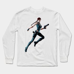 Lara Croft Doppelganger Long Sleeve T-Shirt